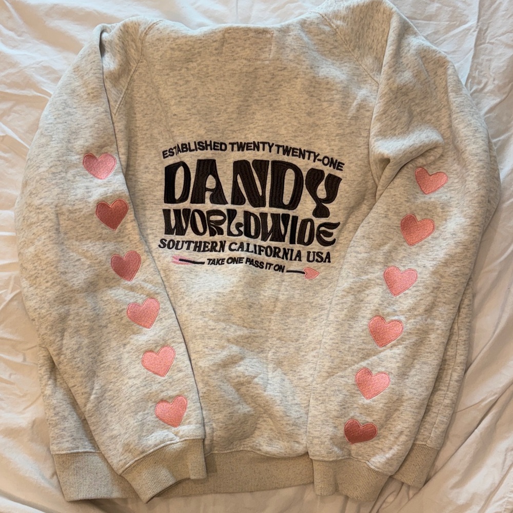 Dandy Heart On My Sleeve Sweatshirt Gray with Light Pinn